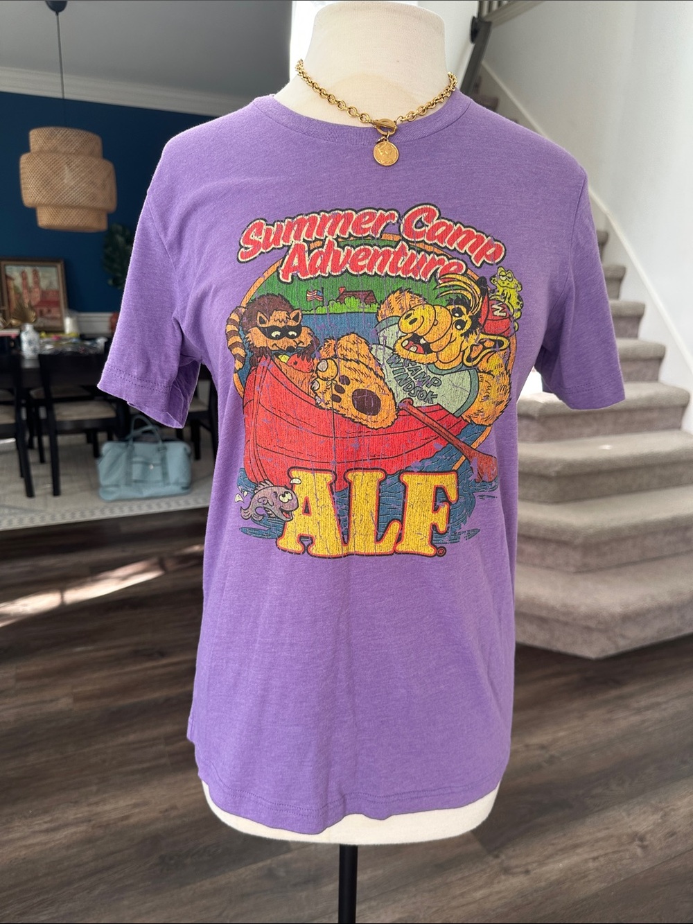 Vintage ALF Graphic Tee with Multicolor 'Summer Camp Adventure
